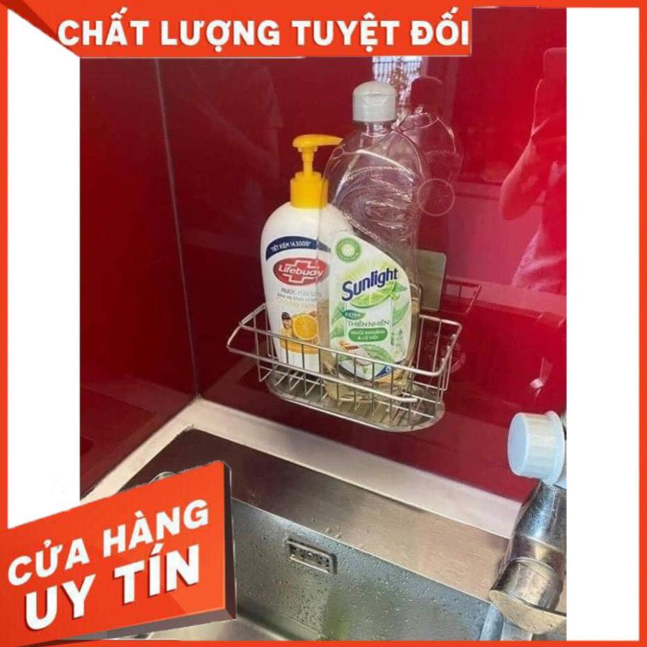 Kệ Khay Inox Đựng Giẻ Rửa Bát Gắn Tường Khay Hứng Nước (Tách Riêng)