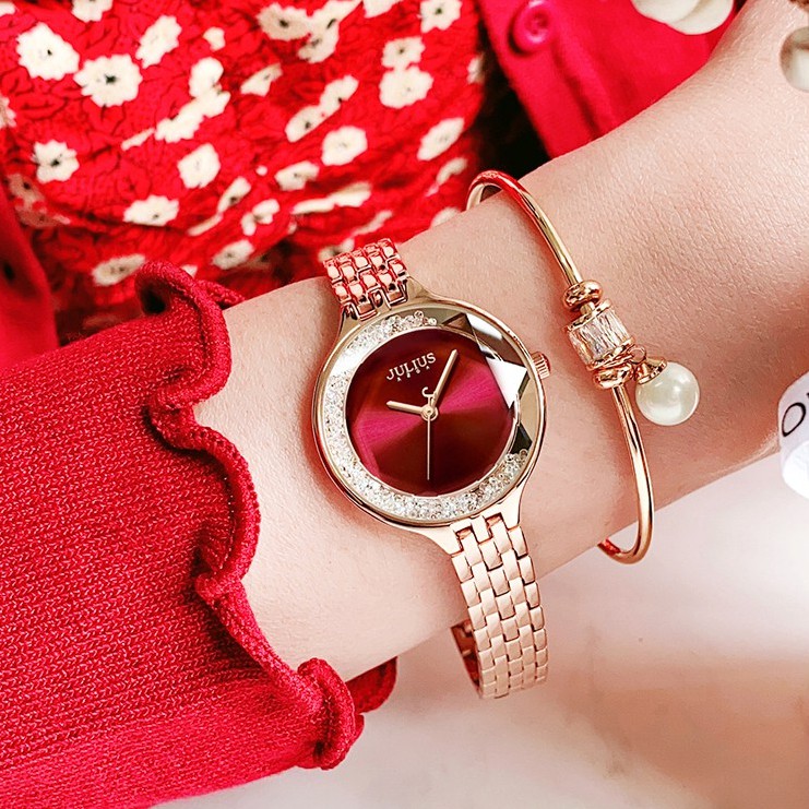 Đồng hồ nữ Julius JA-1272 dây thép | Julius Official