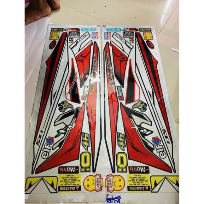 Tem rời Exciter 2010 RX đỏ đen Candy cao cấp