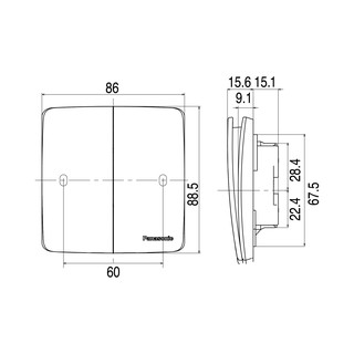 Bộ 2 Công Tắc 1 chiều Và 2 Chiều Minerva Panasonic