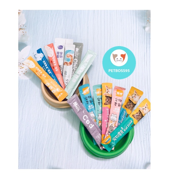 COMBO 20 CÂY SÚP THƯỞNG MÈO MIX VỊ