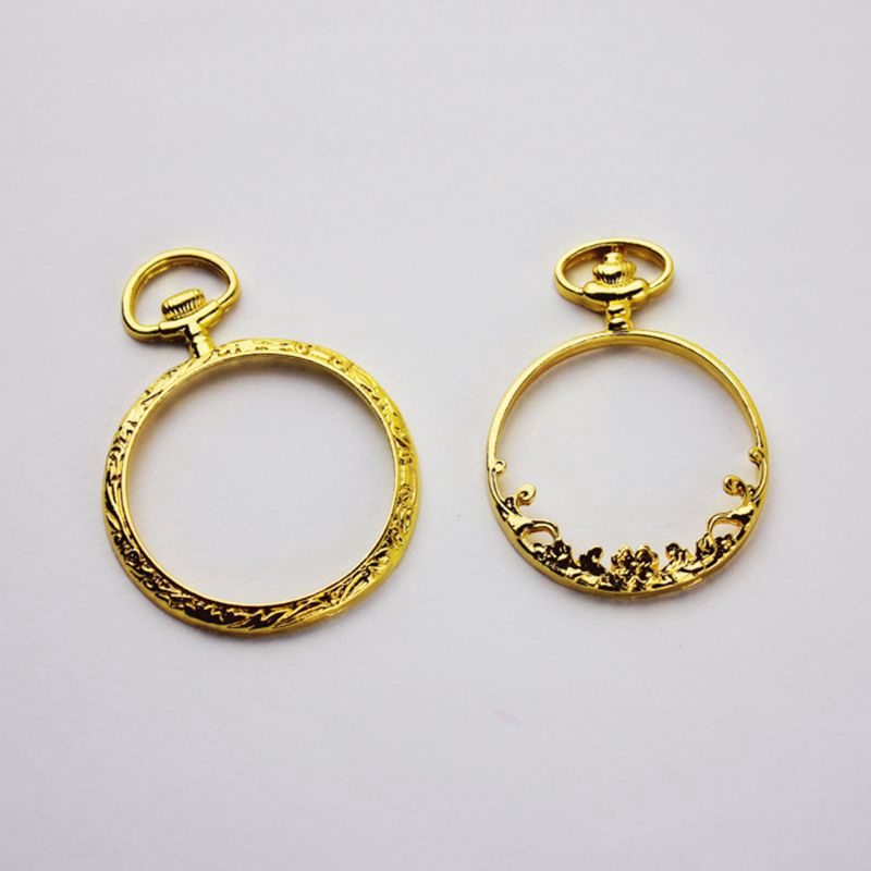 Set 6 khung kim loại dùng làm đồng hồ bỏ túi/mặt trang sức bằng resin UV DIY