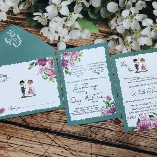 120 thiệp cưới giá rẻ đã gồm in nội dung