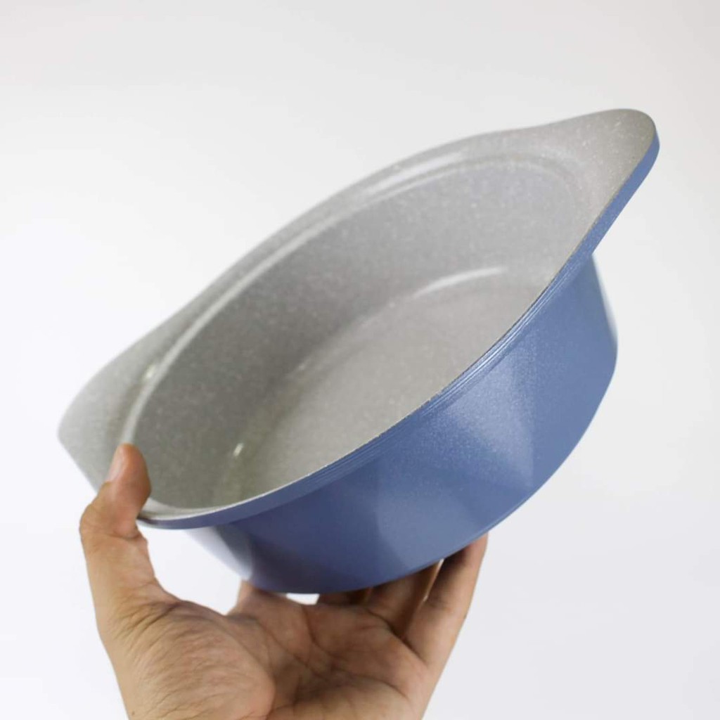 Bộ 4 Nồi Đúc Vân Đá V-Line Ecoramic Hàn Quốc Size 18-20-22-24 Cm | Đúc Nguyên Khối | Cam Kết Chính Hãng