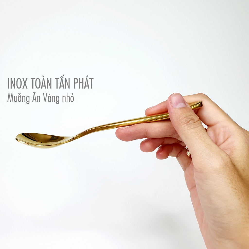 Muỗng Ăn Inox Vàng nhỏ - Inox 304