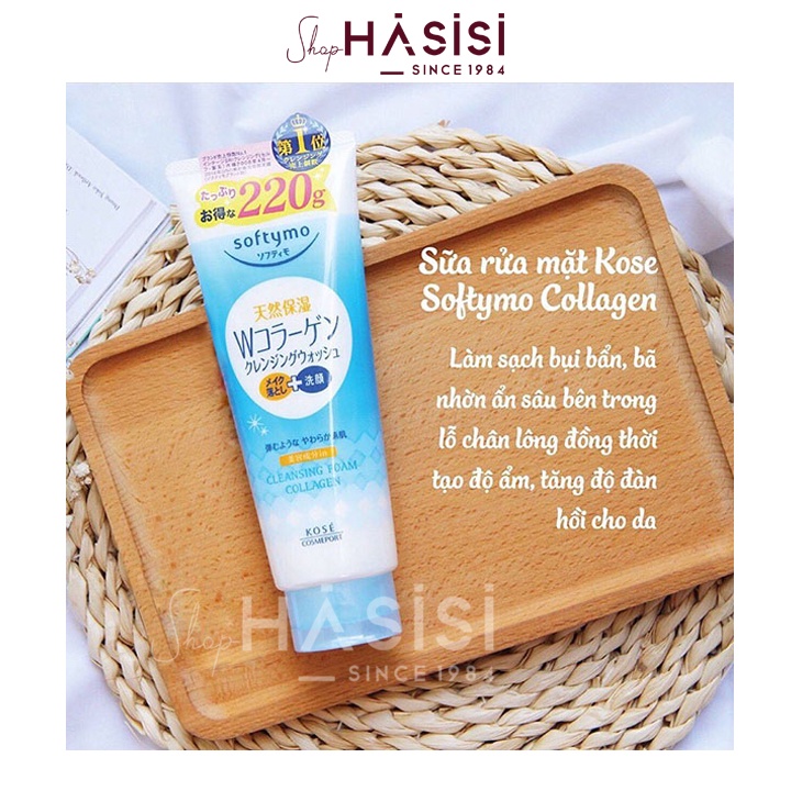 Sữa Rửa Mặt Nội Địa Nhật Ngăn Ngừa Lão Hoá Da KOSE SOFTYMO CLEANSING FOAM COLLAGEN