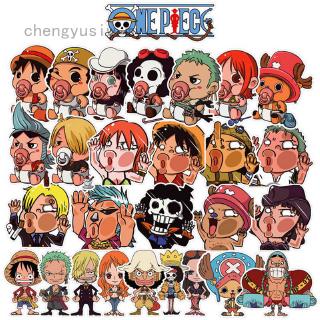 28 cái / bộ anime 2019 one piece luffy dán cho xe hơi laptop pvc ba lô decal pad xe đạp