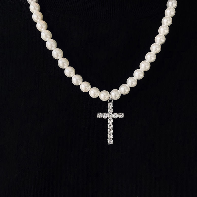 Vòng cổ ngọc trai cá tính phong cách Hip-hop