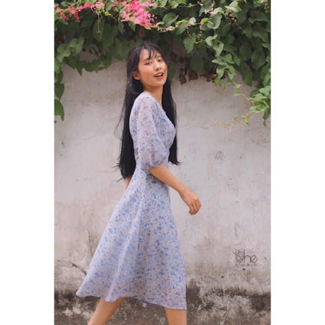 Đầm hoa maxi tay lửng | 3 MÀU | BigBuy360 - bigbuy360.vn