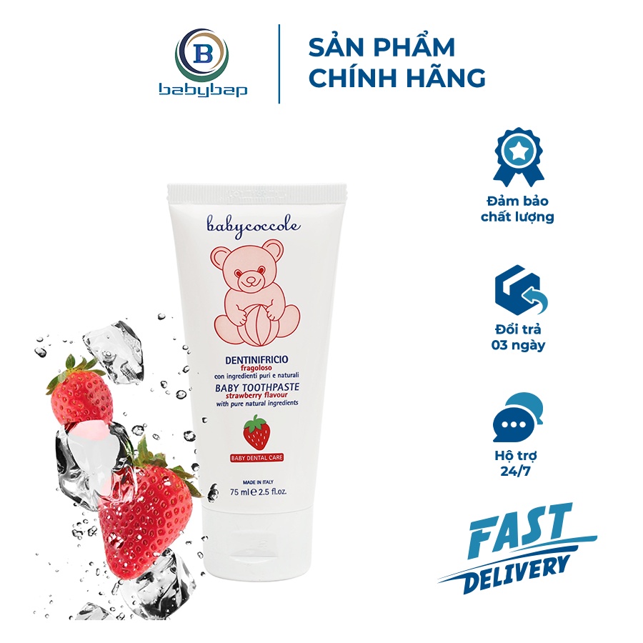 Kem Đánh Răng Babycoccole 12M+ Mùi Hương Trái Cây Ngọt Ngào, An Toàn Tuyệt Đối Nếu Bé Nuốt Kem