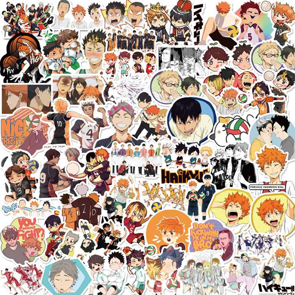 Mmluck Nhãn Dán Anime Haikyuu Kawaii Dễ Thương Trang Trí Văn Phòng / Xe Máy / Hành Lý / Xe Đạp / Tr