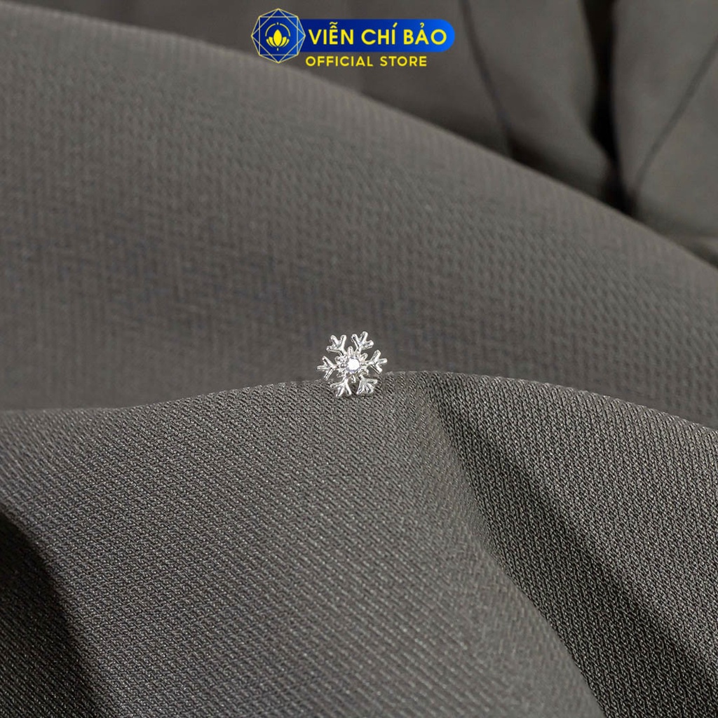 Bông tai bạc nữ hoa tuyết nhỏ NEW chất liệu bạc 925 thời trang phụ kiện trang sức Viễn Chí Bảo E0107