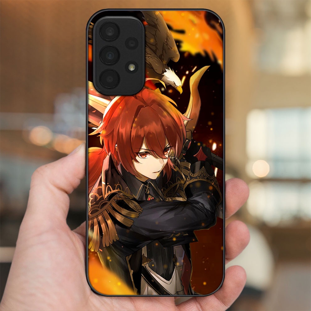 Ốp lưng Samsung A23 viền đen in hình Diluc Genshin Impact