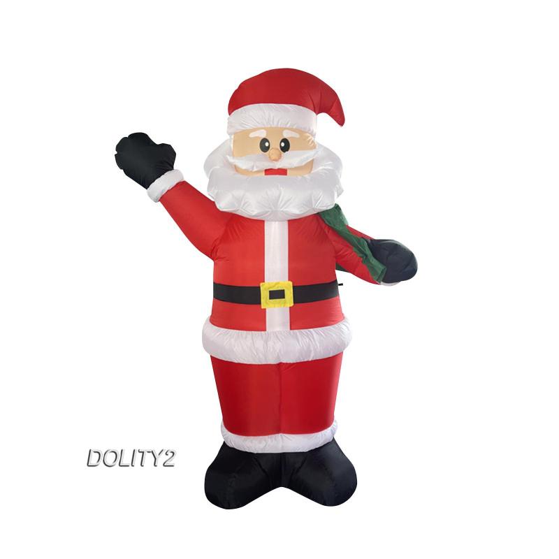 [Dolity2] Búp Bê Ông Già Noel Bơm Hơi Bằng Polyester 180cm Trang Trí Giáng Sinh
