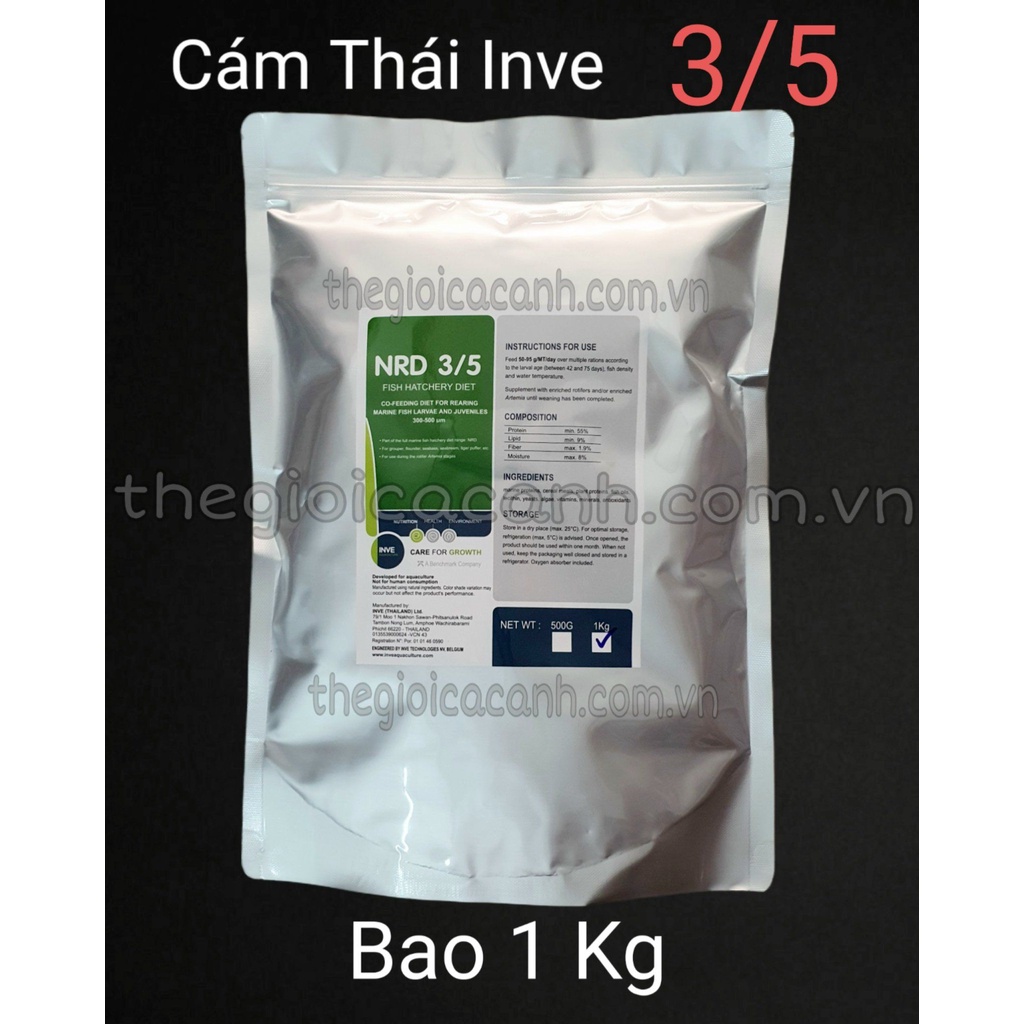 CÁM THÁI INVE 3/5, 5/8 G8 G12 BAO 500G 1KG - THỨC ĂN CÁ 7 MÀU, CÁ CẢNH, THỦY SINH