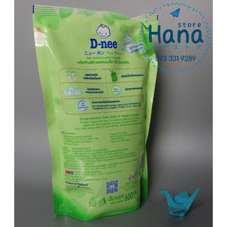 Nước D-nee (Dnee) Organic rửa bình sữa, núm vú (600ml/ túi)