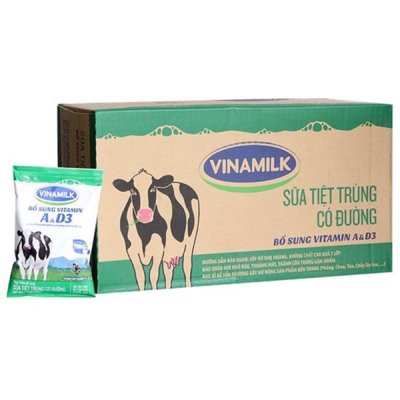 THÙNG 48 BỊCH SỮA TƯƠI TIỆT TRÙNG VINAMILK 220ML
