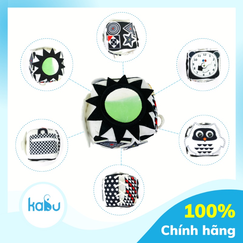 KABU - Bóng Vải Xúc Giác Vận Động Tinh, Bóng Vải Vuông Phát Triển Kỹ Năng