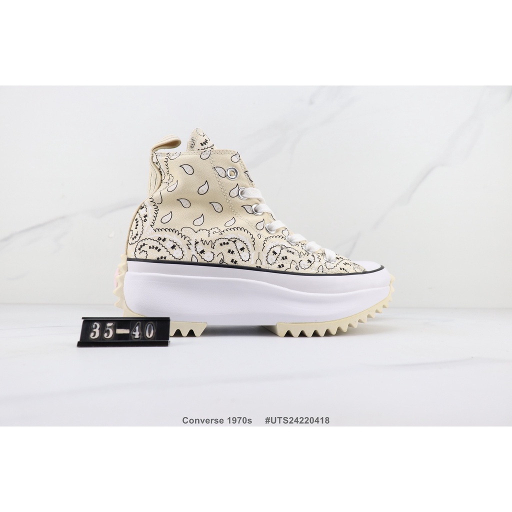Giày Converse 1970s Vải canvas Đế Dày Cổ Cao Size 35-40 Họa Tiết Hoa Dễ Thương