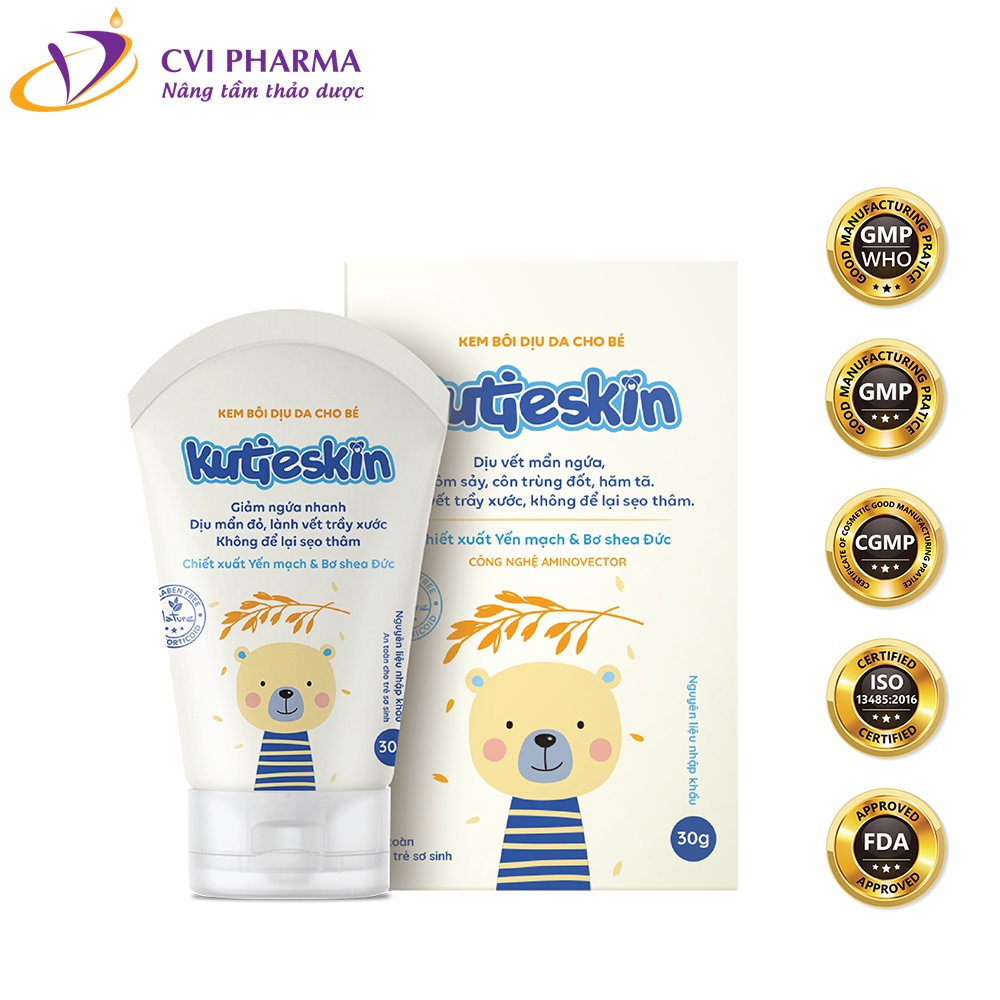 Kem Bôi Cho Bé Bị Mẩn Ngứa, Hăm Kutieskin 30G