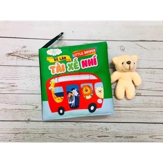 SÁCH VẢI LALALA BABY - BÉ LÀM TÀI XẾ NHÍ 🚌