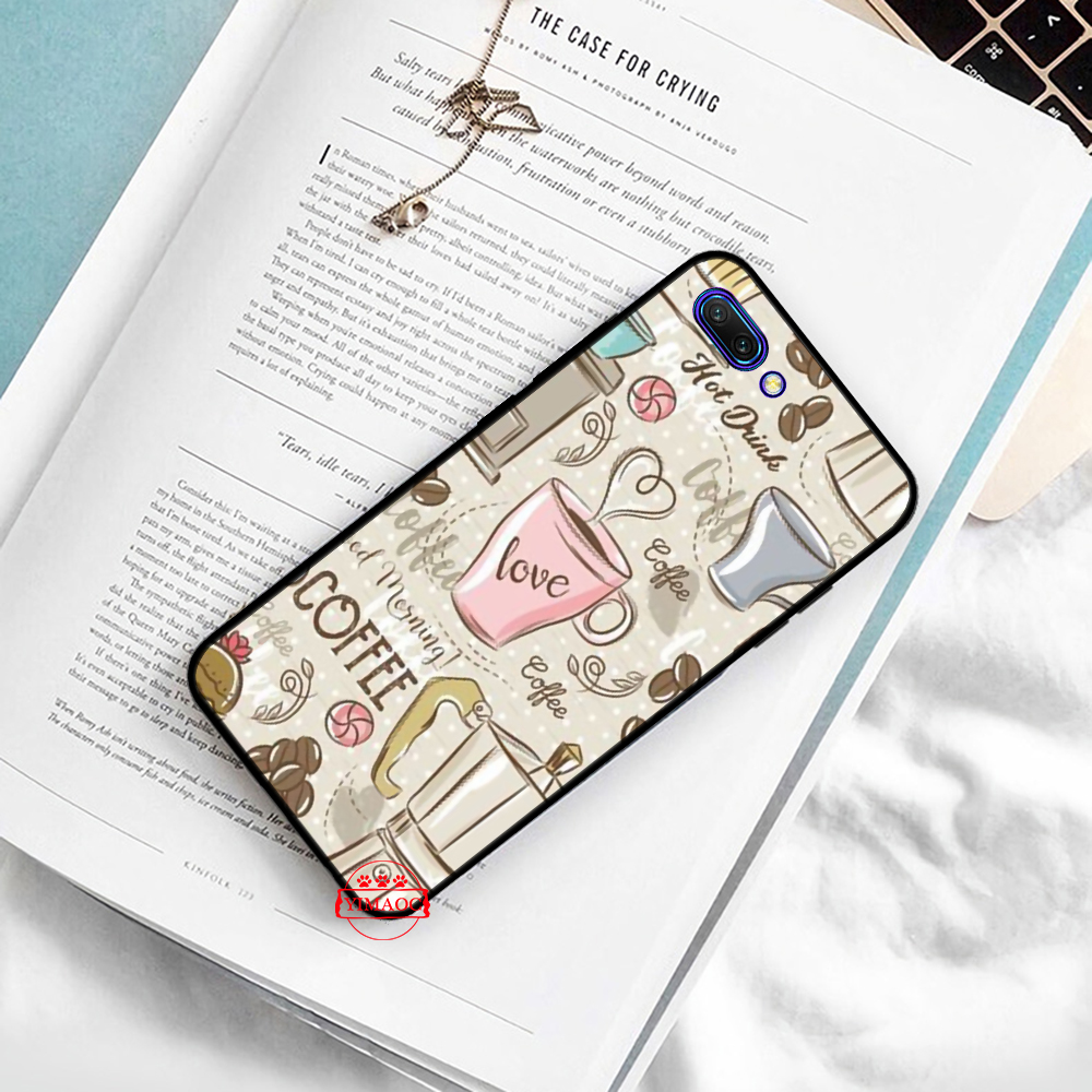 Huawei Y5 2017 Y6 Prime 2018 Y7 Y9 Prime 2019 Soft Case 12LM Coffee pattern