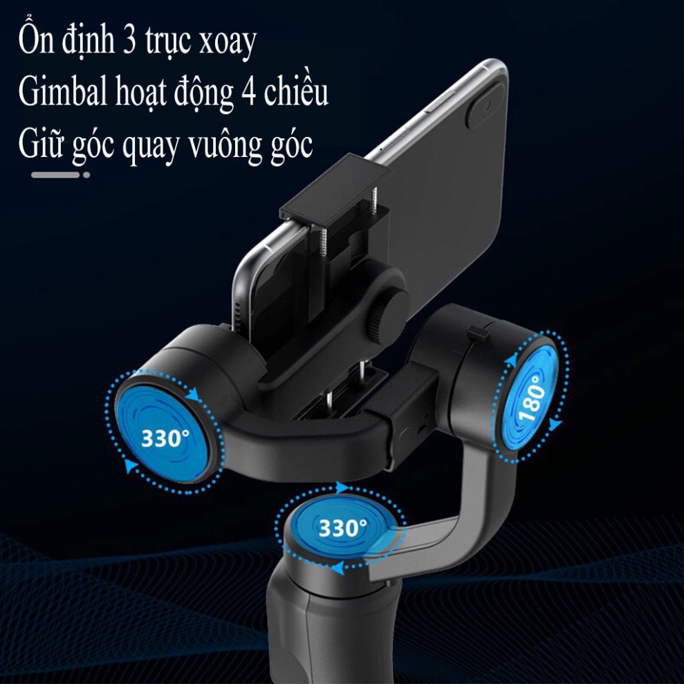 🎉Bảo Hành 10 Năm🎉Tay cầm chống rung Gimbal H4 - Gimbal chống rung cho điện thoại 3 Trục - Gậy quay vloger Chính Hãng