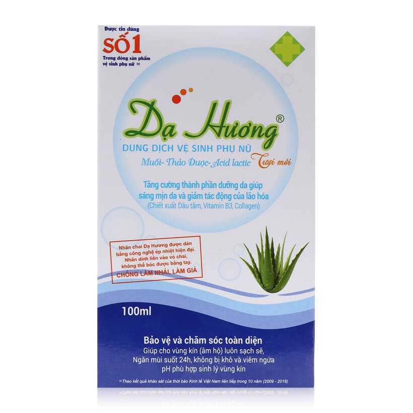 Dung dịch vệ sinh phụ nữ Dạ Hương Tươi Mới giúp làm sạch, khử mùi, ngăn ngừa vi khuẩn nấm ngứa chai đủ mùi