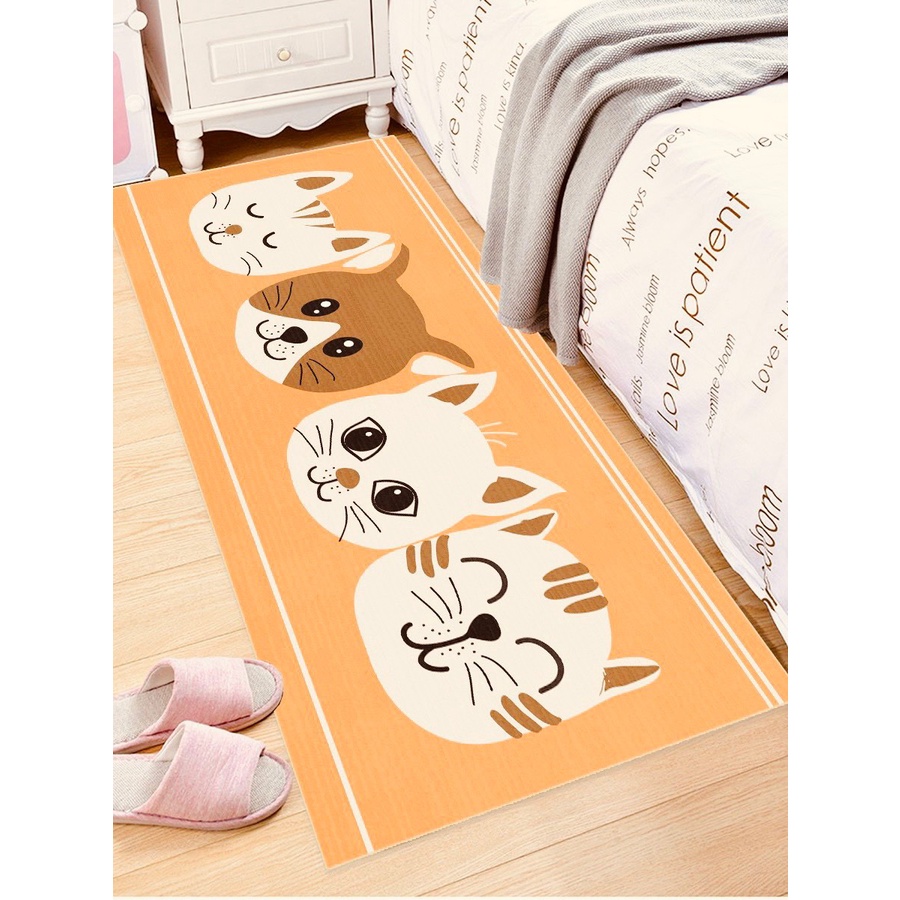 Thảm trải chân giường, thảm bali trang trí chân giường phòng ngủ kích thước 2mx80cm cao cấp