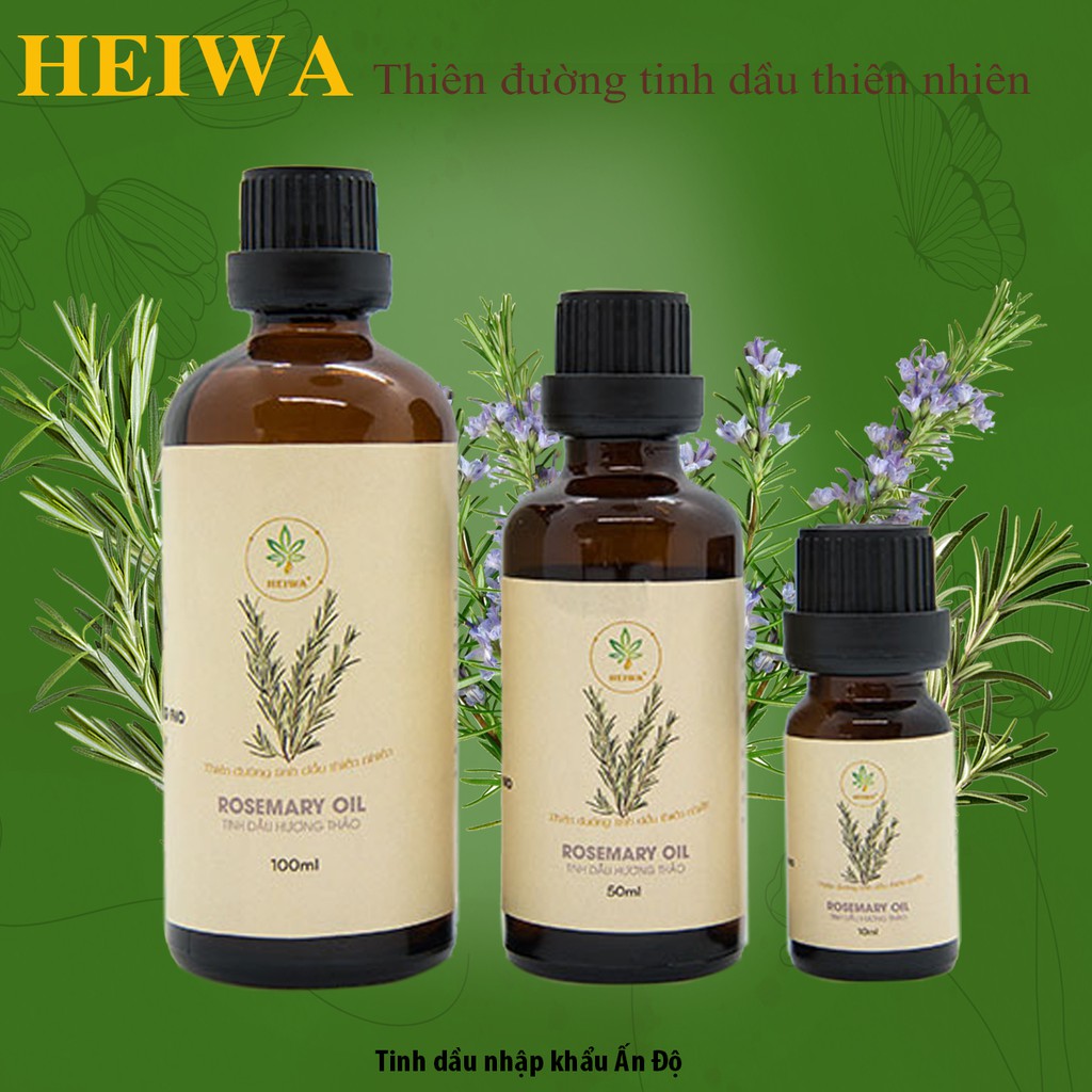 [CHAI LỚN] Tinh dầu Hương thảo HEIWA nhập khẩu Ấn Độ có giấy kiểm định, dung tích 50ml