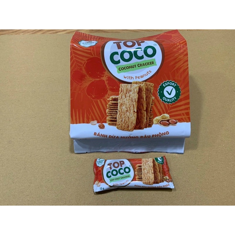 BÁNH DỪA NƯỚNG XUẤT KHẨU TOP COCO THƠM NGON, GIÒN TAN 170G