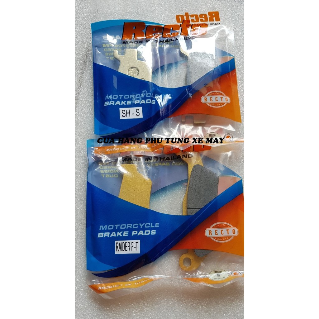 Bố thắng đĩa Recto ( 2 cặp trước - sau ) xe Raider Fi/ Satria