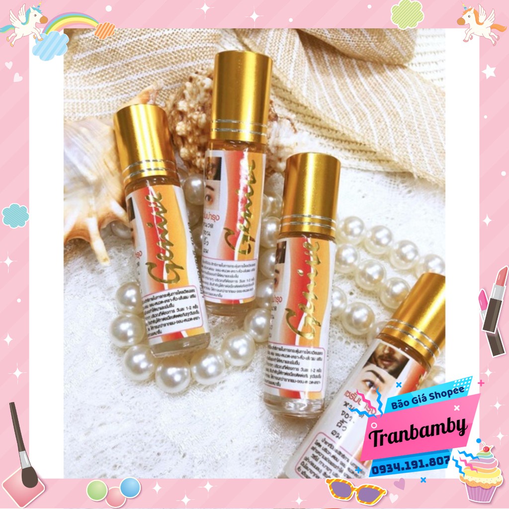 Combo 2 chai dầu lăn mọc chân mày, mọc râu Thái Lan