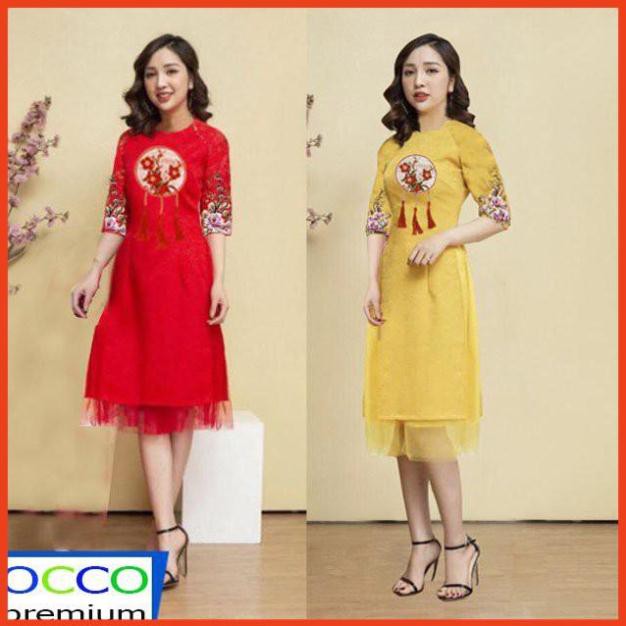 Áo dài cách tân mẹ và bé cao cấp AD280-AD180 vải lụa cao cấp [HOT]