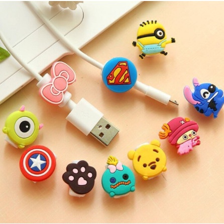 Nút bảo vệ đầu cáp sạc hình thú chống gãy đứt NCS01