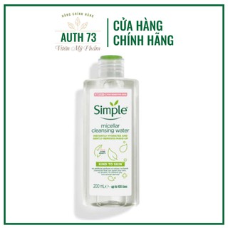 Nước tẩy trang Simple Kind to Skin Micellar Cleansing Water