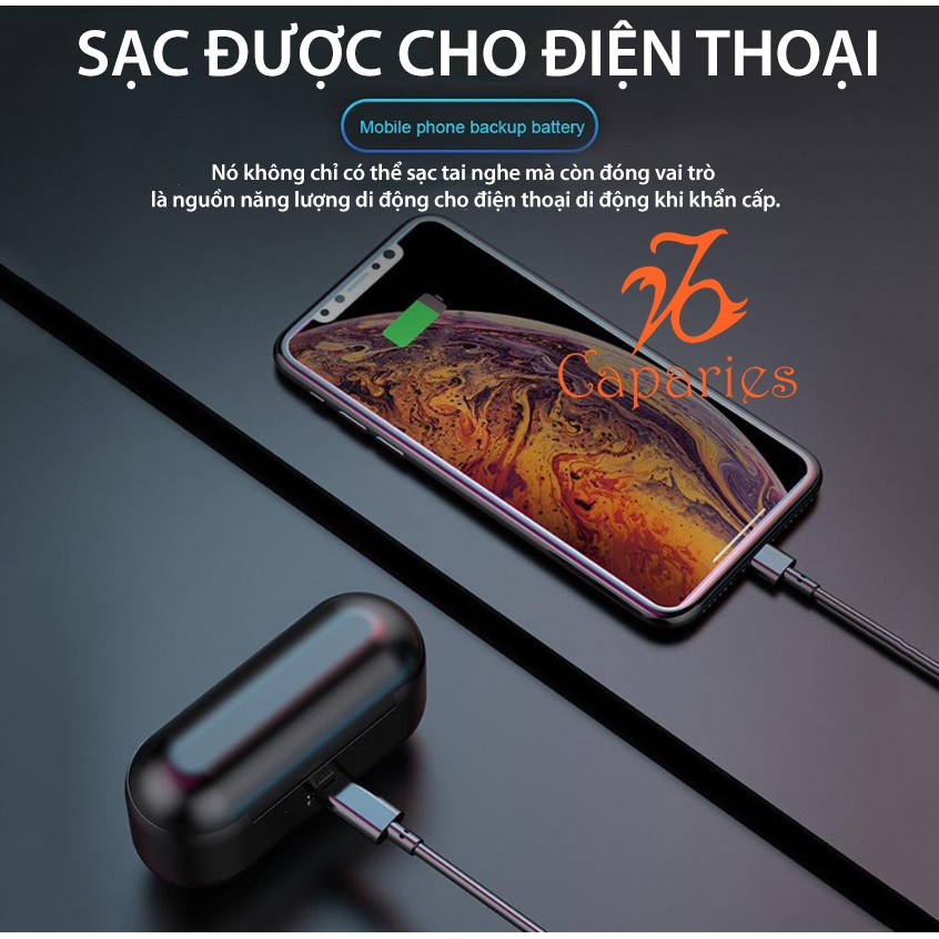 Tai nghe true wireless AMOI F9 | Bản QUỐC TẾ | Bluetooth 5.0 | Pin 280 giờ |Chống Ồn | Chống Nước | sạc dự phòng 2019