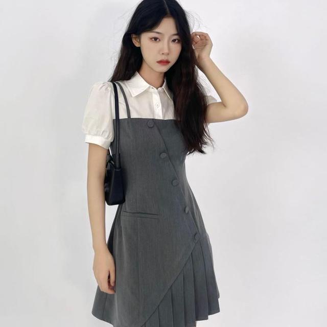 Đầm Ngắn Tay Dáng Dài Phong Cách Pháp Mẫu Mới Thời Trang Mùa Hè 2022 Cho Nữ