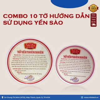Combo 10 tờ hướng dẫn sử dụng yến sào - Phụ kiện yến sào MILOTECH