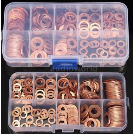 Vòng Đệm Bằng đồng kẽm thau long đền kín dầu nhớt ron gioăng lót bulong đai ốc tán kim loại 8mm 10mm 13mm 17mm 19mm 22mm