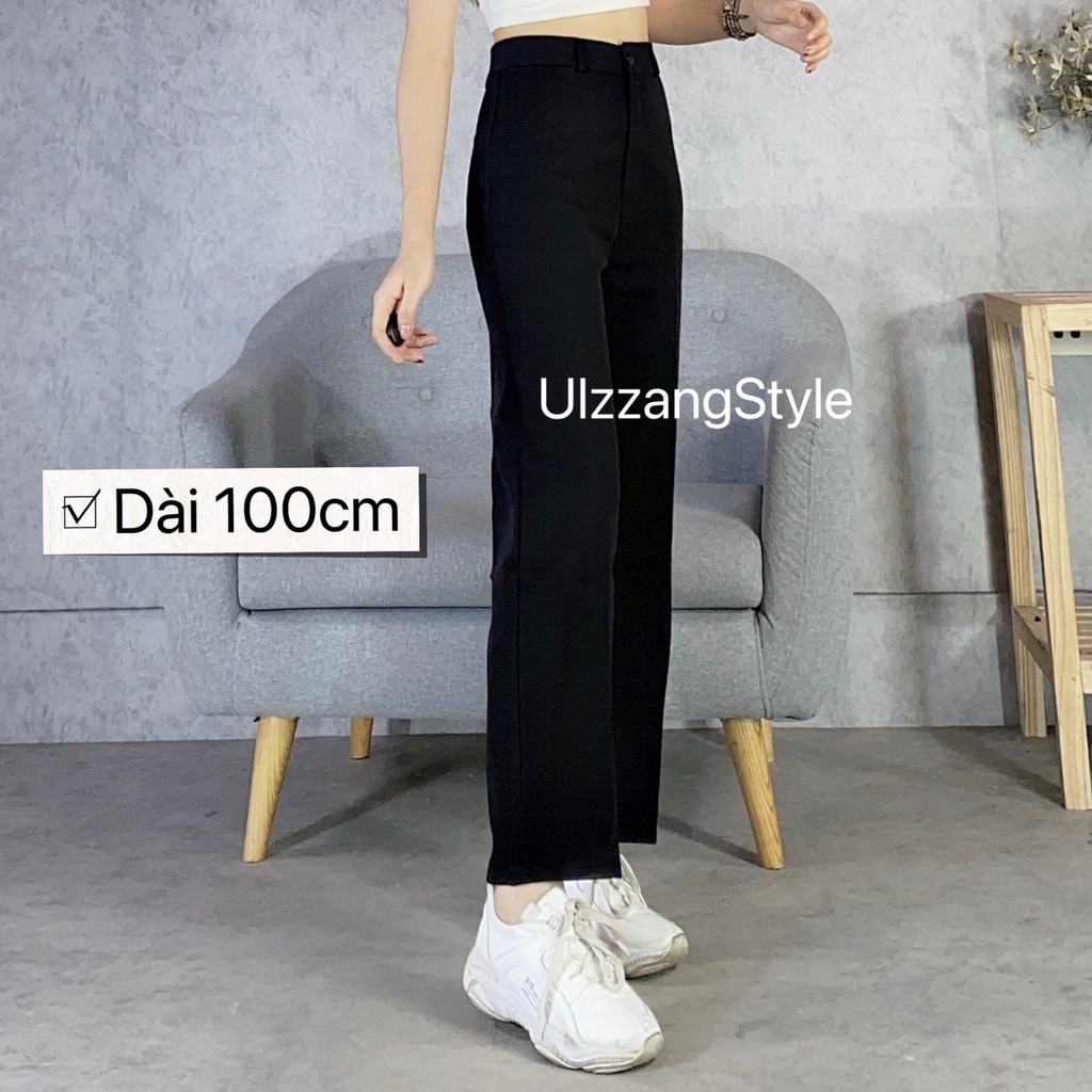 Quần Dài Ống Rộng Lưng Cao, dài 100cm kèm video ảnh thật ulzzangstyle Q995