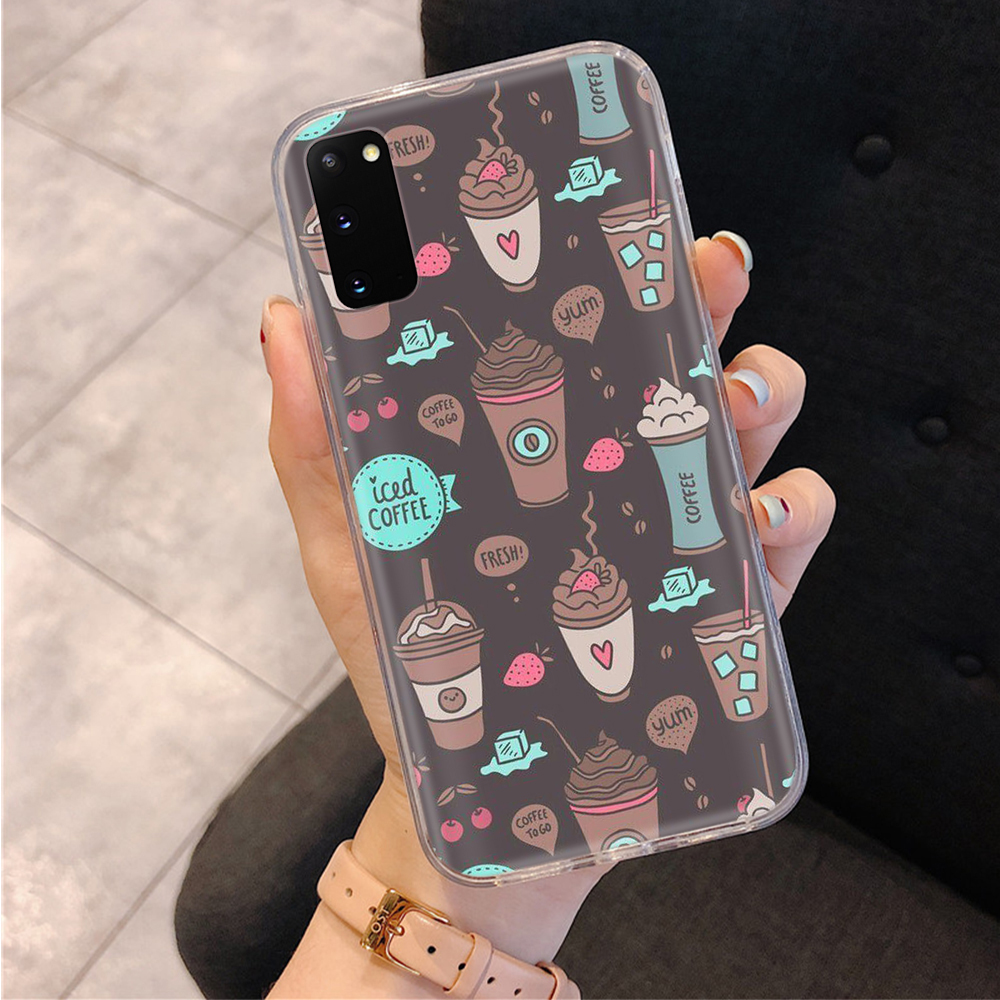 Ốp điện thoại trong suốt in hình ly cà phê thích hợp cho LG G6 G7 G8 ThinQ V20 V30 V30S V35 V40 V50 V50S V60