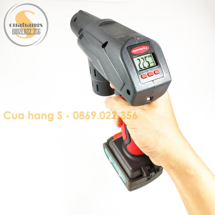 Máy bơm lốp ô tô bánh xe hơi điện 12V GEWANG - BH 12 THÁNG