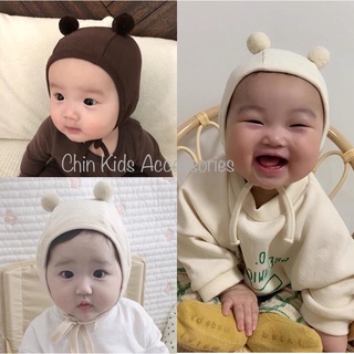 Mũ tròn cục bông nhỏ vải xuất dày dặn mềm mại cho bé