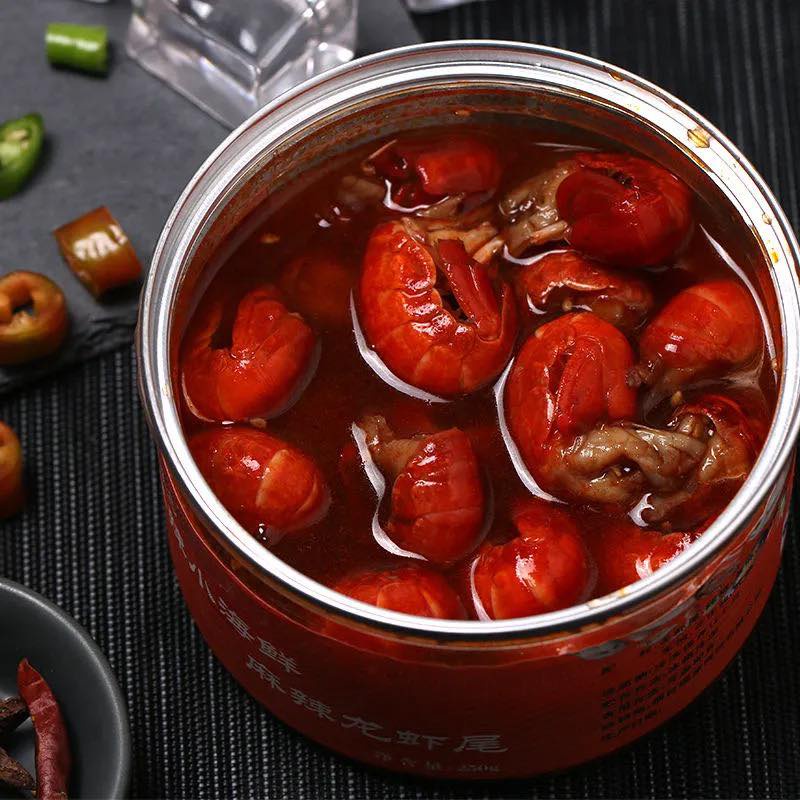 TÔM HÙM ĐẤT SỐT CAY ĐÓNG HỘP