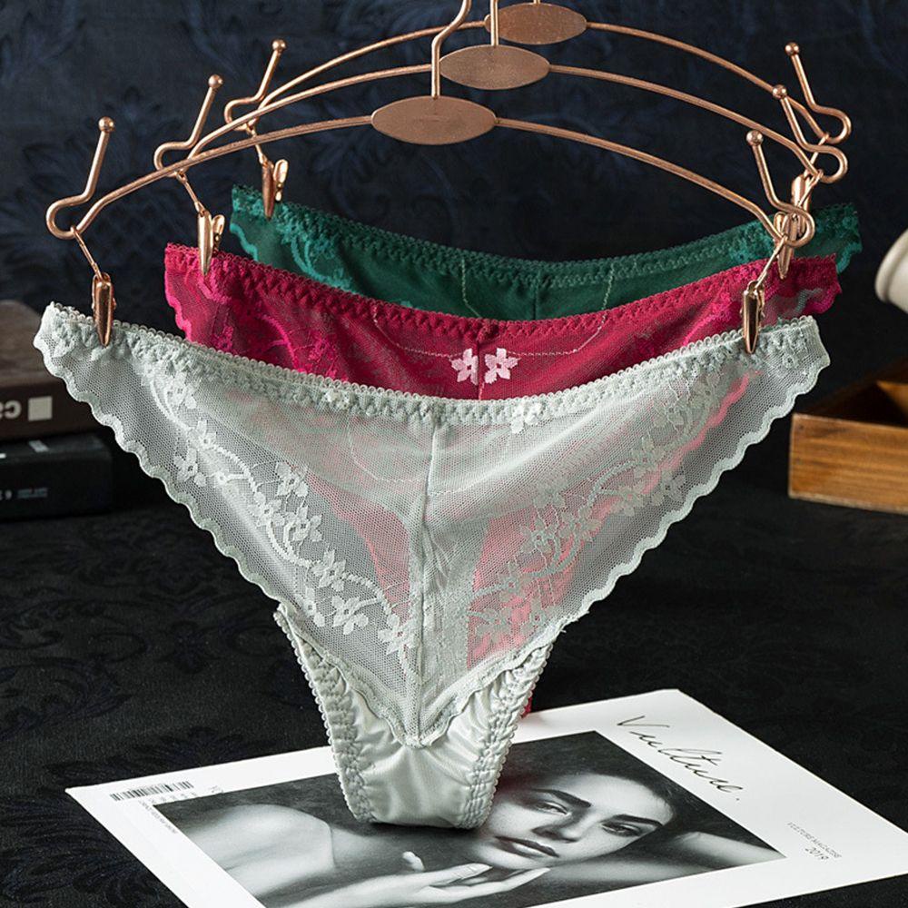 Quần Lót Lụa Lưng Thấp Thoáng Khí Thoải Mái Thời Trang Cho Nữ