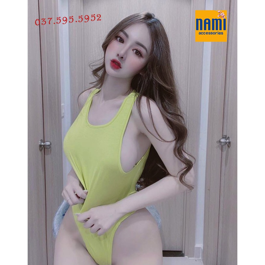 ÁO BODYSUIT SÁT NÁCH CỔ TRÒN SEXY - QANU035