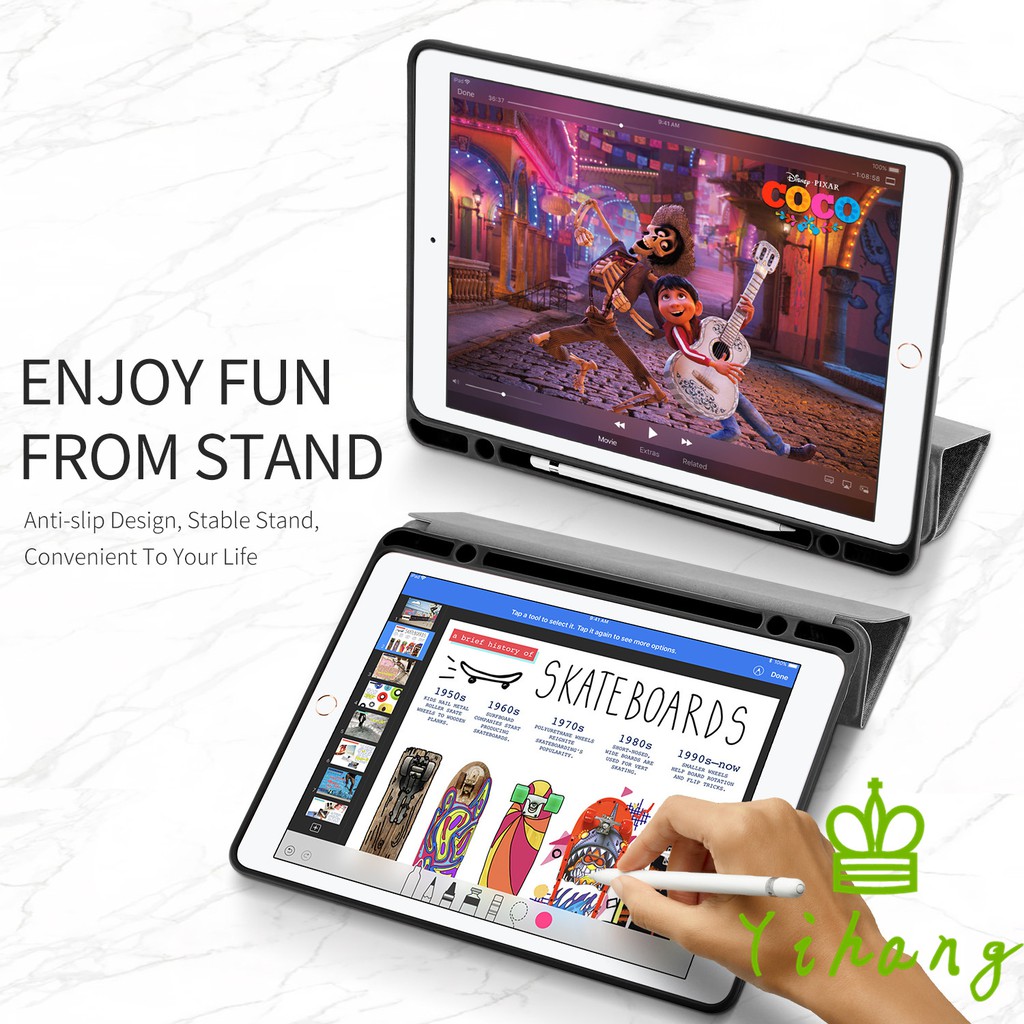 Bao da kiêm giá đỡ tiện dụng thời trang cho IPad Pro 12.9 2017 2016 Inch | BigBuy360 - bigbuy360.vn