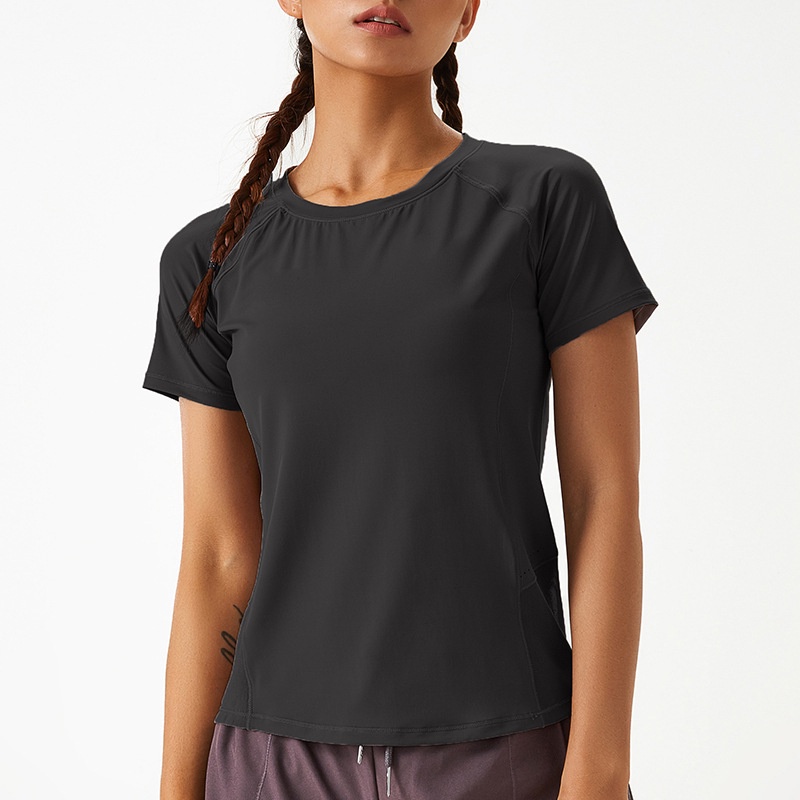 Lululemon  Áo Thun Thể Thao Phối Lưới Thoáng Khí Thoải Mái Cho Nữ c108