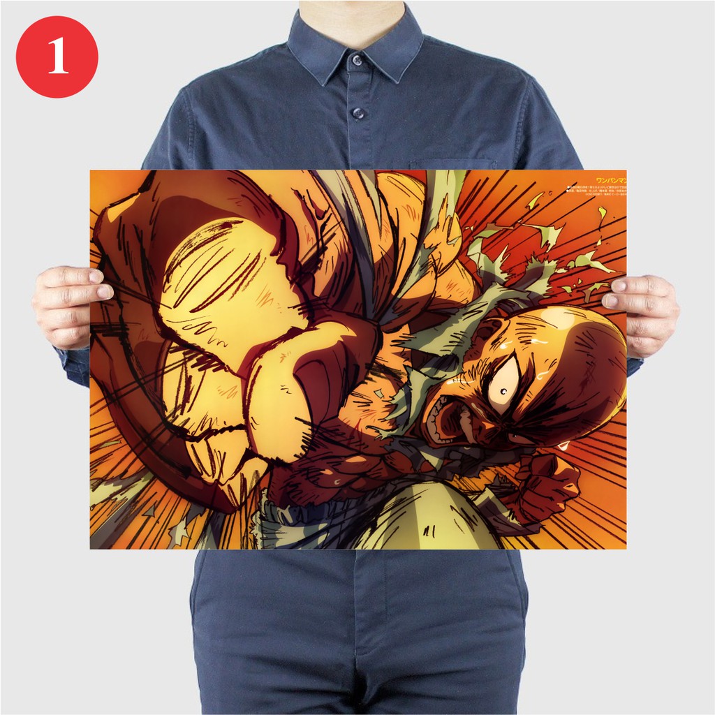 Poster Áp Phích A3 Hình Anime One Punch Man Saitama By AnimeX